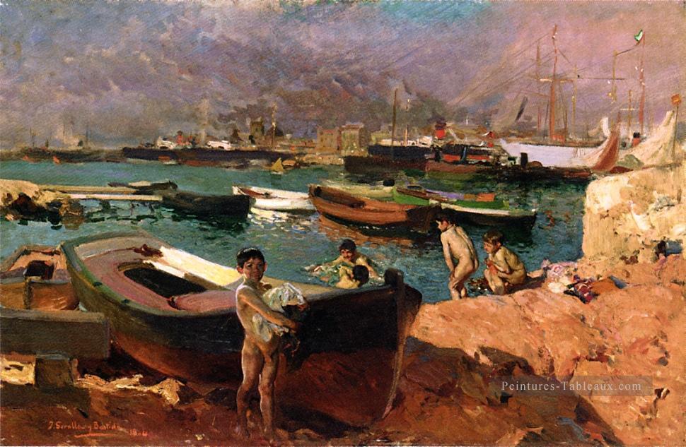 Valencias Port peintre Joaquin Sorolla Peintures à l'huile